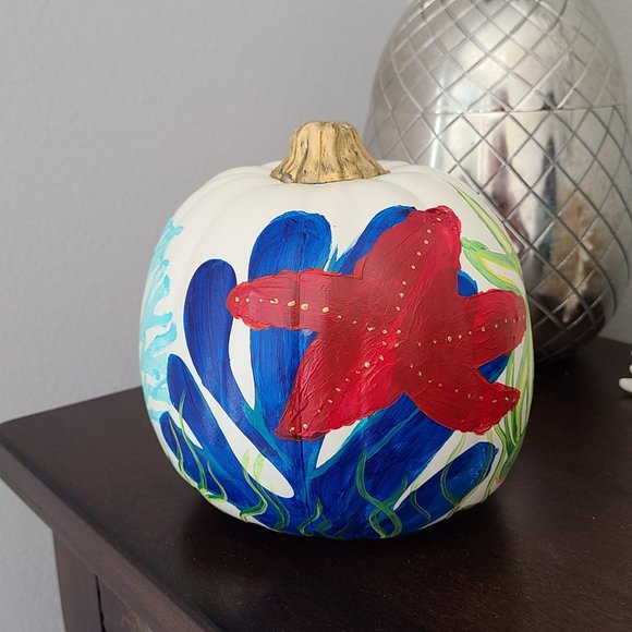 Underwater Scene, Coral, Starfish Pumpkin - Picture 4 of 5